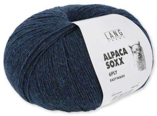 Frida's Wollhaus Lang Yarns Alpaca Soxx - Gomitolo di lana a 6 strati, alpaca, Easywash 36 colori (088, petrolio)