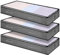 Zhufas 3 bolsas de almacenamiento de 90 l, caja de almacenamiento debajo de la cama con tapa, bolsa de almacenamiento plegable para ropa, caja de almacenamiento con cremallera y asa, color gris