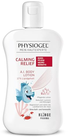 PHYSIOGEL Calming Relief A.I. Lozione per il corpo 200 ml -Kids Edition – lozione rigenerante per pelli sensibili e irritate – lozione delicata per il corpo per alleviare il prurito