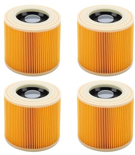 Karcher wd2 filter|karcher wd3|filter|wd2| Replacement 4Pcs WD2 WD3 WD3P A2004 MV2 MV3 Cartridge Filters Wet & Dry Hoover Vacuum Cleaner 64145520