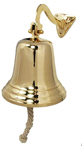 Buckingham Solid Brass Extra Large 10 / 25 cm, Last Orders, Wall Mountable Ideal for Pubs & Home Bars, School Dinner, Nautical Ship, Door Bell by Buckingham