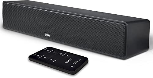 ZVOX Dialogue Clarifying Sound Bar with Patented Hearing Technology, Twelve Levels of Voice Boost - 30-Day Home Trial - AccuVoice AV157 TV Speaker (Black)