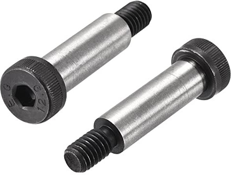 sourcing map 2 Stück Legierter Stahl Innensechskant-Schulterschrauben 1-1/2“ Schulterlänge 1/2 Schulterdurchmesser 3/8-16 Gewinde