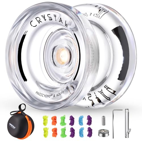 MAGICYOYO Responsive Yoyo K2 Crystal - Yoyo Profesional de Doble propósito para niños, Bola de Truco Yoyo con 12 Cuerdas Yoyo de Repuesto