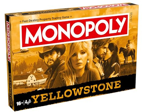 Winning Moves Monopoly Yellowstone – brädspel, TV-serie, spel för fans