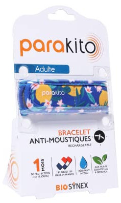 PARAKITO Bracelet Anti-Moustiques Rechargeable Citrons adulte
