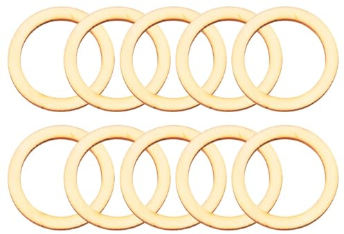 VILLCASE 100 Pezzi Rotondo Di Legno 4 Cm Trucioli Di Legno Scavati Accessori Per Decorazione Artigianale Per Fai Da Te Creative E Decorazioni Per Feste