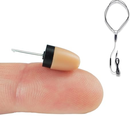 PingaOculto Auricolari Spia per Esami Vip Pro Mini Auricolare Invisibile Nascosto con Microfono in Cavo per Telefono - Micro Cuffie Invisibili Piccolo Orecchio Copiare (Auricolari Spia Vip Pro Mini)