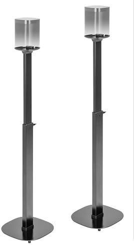 RICOO Lautsprecherständer 2-er Set Lautsprecher Ständer für SONOS ONE & SL Boxen Standfuß LH073 Boxenständer Höhenverstellbar Studio Stand-Lautsprecher Bodenständer Stativ Speaker Stands Kabelführung