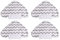 Jemora 4 Pack Triangle Microfiber Mop Pads Replacement for Shark Lift-Away Pro & Genius Steam Pocket Mop S3973 Washable Mopping Cloth Accessories
