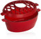 BBQ-Toro Gusseisen Luftbefeuchter emailliert | Rot, 2,7 Liter | Gusseisen-Luftbefeuchter, Wasserverdunster Ofen | Humidifier, Holzofen Verdampfschale | Kaminschale, Ofenverdunster, Raumbefeuchter