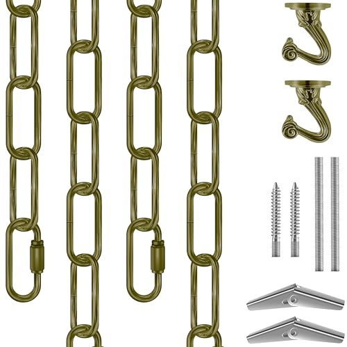 Omytie 12 Ft Light Fixture Chains Kit for Hanging (Bronze)