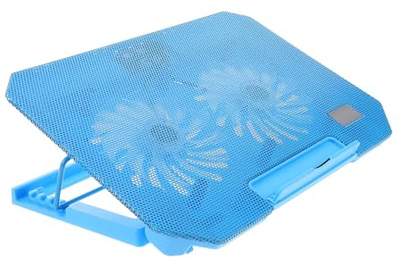 Operitacx Heavy Laptop Cooling Stand Regolabile con Ventole Silenziose e Porte USB per Dispositivi Raffreddamento Efficiente e Base Stabile per Laptop e Notebook