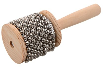 Parliky Strumento Musicale Cabasa Portatile in Legno e Acciaio Inossidabile, Leggero e Adatto per Bambini, per Sviluppare Abilità Musicali e Percussioni