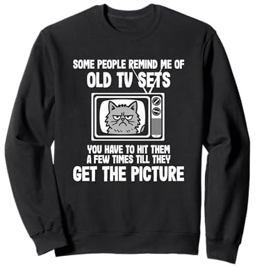 Some People Remind me of Old tv Sets funny cat Sweatshirt