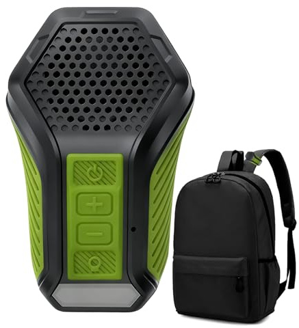 Hiemible Altoparlante Wireless Indossabile - Dispositivo per Musica con Luce LED - Altoparlante da Tasca per Esterno | per Corridori Appassionati di Fitness Corsa Palestra Escursionismo Ciclismo