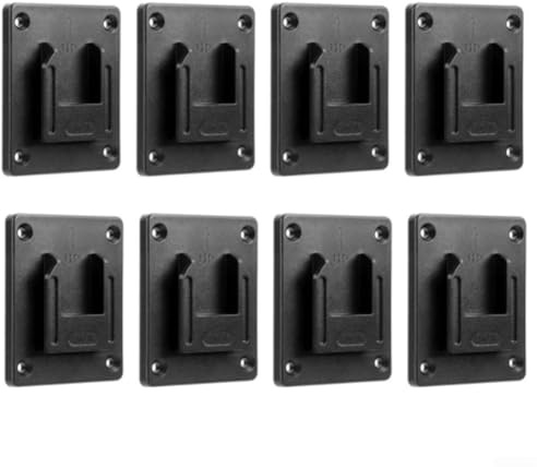 Staffa di montaggio a parete per 20 V e 18 V, porta attrezzi in plastica con gancio di base, per organizzare trapani in officina o garage, nero e rosso (nero)