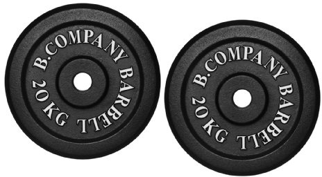 Bad Company Hantelskivor av gjutjärn I Viktskivor 30/31 mm för hantelträning I 40 kg (2 x 20 kg)