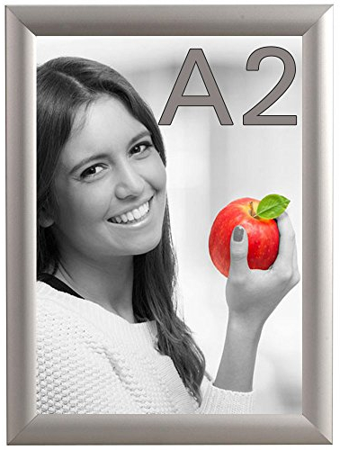 DIN A2 Alu Klapprahmen Wechselrahmen Bilderrahmen Plakatrahmen Aluminium mit 25mm Rahmen