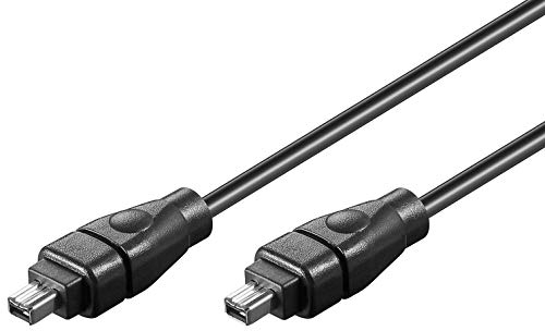 Goobay 50347 Cavo di Collegamento FireWire 400, 4 Pin, IEEE1394, Nero, 1.8 m Lunghezza del Cavo