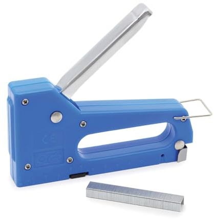 Dritz Home 9050 Light Duty Staple Gun, 5/16-Inch with 100 Staples , Blue