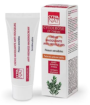 CYTOLNAT - Cytolrose CC Crema Colorata Anti-Rossore - Lenisce, Idrata, Camuffa i Rossori - Effetto Maschera Immediato - Tinta Universale - Pelle Sensibile - Viso - Formula Naturale - 40ml