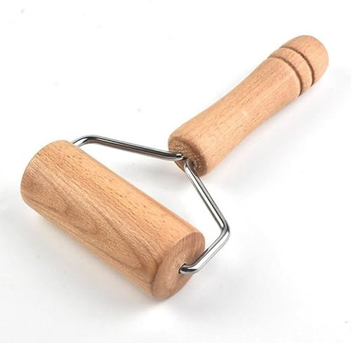 Space Home - Mattarello Legno - Mattarello per Ravioli, Pasta, Tortellini - Rotella e Rullo per Ravioli, Pasta, Pizza - Mattarello Rullo da Pasticcere Metallo