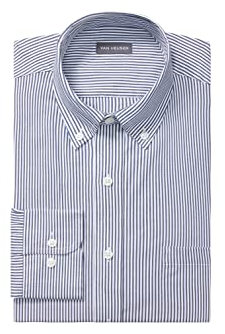 Van Heusen Men's Dress Shirt Regular Fit Pinpoint Stripe, Ocean, 18 Neck 34-35 Sleeve