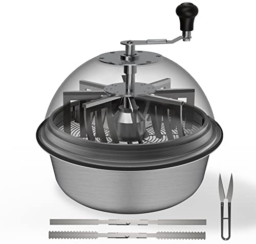 AC Infinity Bud Leaf Bowl Trimmer 19, Clear Visibility Dome with Sharp Stainless Steel Blades, for Twist Spin Cutting Leaves, Buds, Flowers, Hydroponics Plants