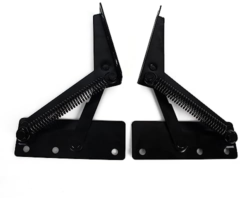 YIDELAI 80-Grad-Hebescharniere (1 Paar) Zusammenklappbare Federscharniere Deckelstützscharniere(Schwarz)