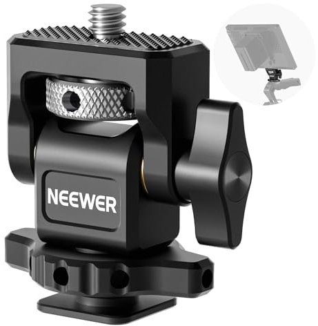 NEEWER Feldmonitorhalter mit Cold Shoe Halterung,1/4 Schraube für 5&7 Monitor kompatibel mit Atomos Ninja V,360° drehbar 180°Neigungsdämpfung einstellbar,kompatibel mit SmallRig Cage Handle,MA002