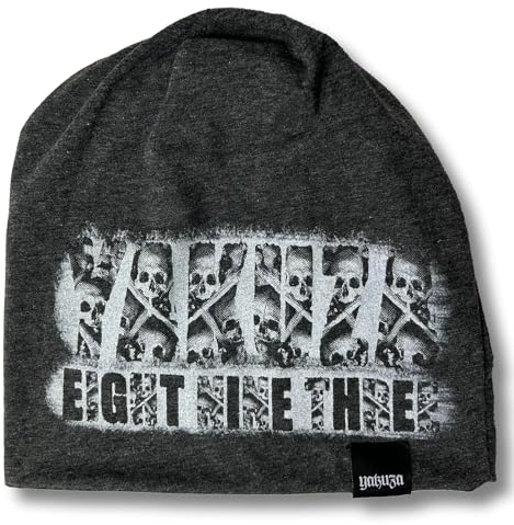 Yakuza Unisex YFS Beanie, Dunkelgrau Meliert, Einheitsgröße
