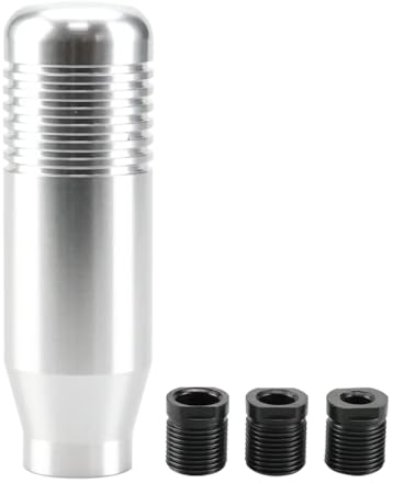 JNNJ Palanca De Cambio Manual 8.5cm, Pomo De La Palanca Cambios Manual Aleación Aluminio, Mango Palanca Para El Cambio Marchas Del Coche, Para La Mayoría De Los Coches Cambio Manual(Plata)