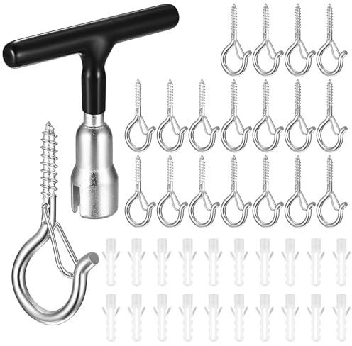 20 Pcs Q-Hanger Hooks - Screw-in Hooks for Outdoor, Ceiling, Hanging Plants & Fairy Lights