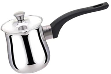 Turkish Coffee Pot Stainless Steel Milk Pots for Cooktops Universal Milk Butter Warmer Pot Coffee Pots Coffee Maker for Kitchen Home Office Stovetop Coffee Maker, 360ml