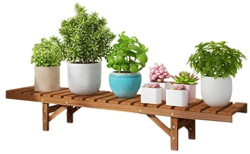 Banc De Balcon en Bois pour Fleurs – Étagère pour Plantes D'intérieur/extérieur, Support De Pot De Grande Capacité pour Salon, Jardin, Terrasse(120 * 25 * 19cm)