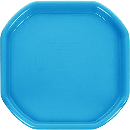 Small Mixing Tray 70x70cm Tuff Tray Concrete & Mortar Toddlers Plastic Mixing Tray for Sand Water Messy Activities Sand Pool Pit Water Game Garden Beach (1, Sky Blue)