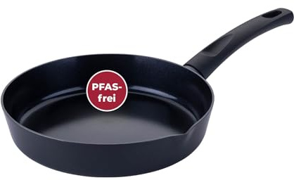 FACKELMANN Padella Essential Highrise Ø 24 cm in alluminio riciclato con rivestimento in ceramica – perfetta per tutti i piani cottura, compresi quelli a induzione