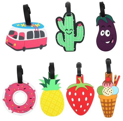 JSTHHTT 6 Pièces Étiquette Bagage, Étiquettes Valise, Bagages Avion, avec Carte D'identification de Nom, pour Sac de Voyage Sacs à dos