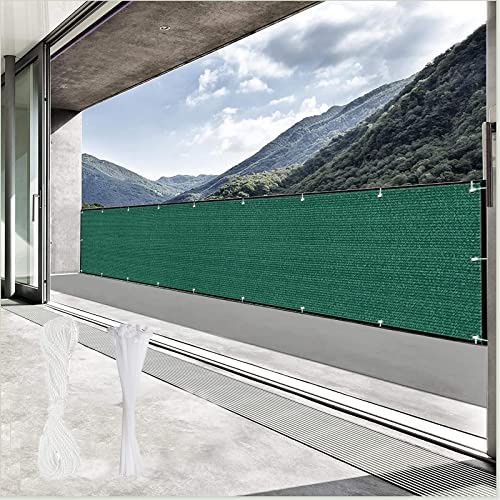 Frangivisto - Cortina cortavientos para balcón, 85 x 550 cm, protección UV, tela de privacidad para exteriores, con ojales y lazo, para barandilla de terraza, resistente a la intemperie