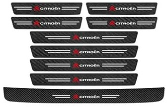 QYPLKJHG Pegatinas Protective de Umbral de Puerta para Citroen C5 Aircross 2017-2022, Protectores de Umbral de Puerta de Coche de Fibra de Carbono Decoración para Estribos,9pcs