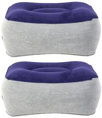 NUOBESTY Reposapiés Inflable Diseño Antifugas para Oficina y Coche, Cojín de Pies Antideslizante y Cómodo
