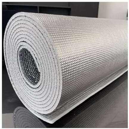 HBOOMOEM Radiator Insulation Foil Vapour Barrier，Heat Reflective Thermal Insulation Aluminium，Suitable for Floors, Attics, Garages, Windows, Sheds, Cars, Kennels.(900CM/354.3IN,2CM/0.79IN)