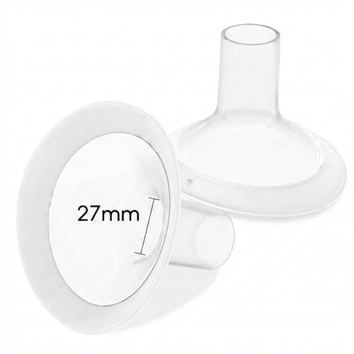 Inserti flangiati da 27 mm per tiralatte Medela, 2 scudi per capezzoli Medela compatibili con pompa in Style, Symphony, parti per pompa a mano per allattamento al seno