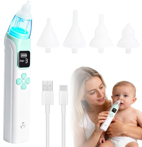 Lumoryx Electric Baby Nasal Aspirator, 3 Suction Levels, Music and Light