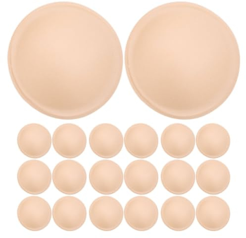 POPETPOP Almohadilla Extraíble Redonda de Esponja 10 Pares Color Beige