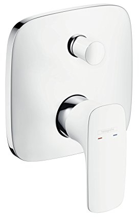hansgrohe PuraVida Unterputz Wannenarmatur, für 2 Funktionen, Weiß/Chrom
