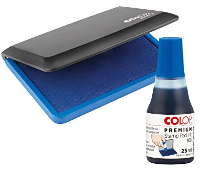 Colop 151305 Stempelkissen Micro 2 + Farbe 801 blau, 70 x 110 mm