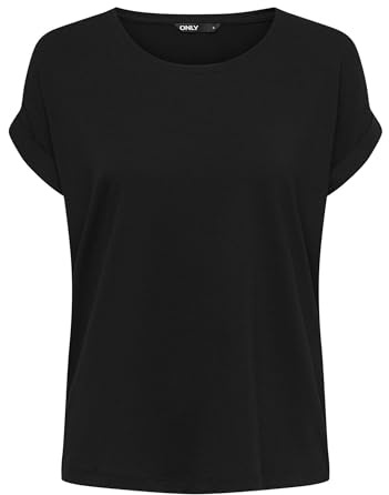 ONLY Damer Onlmoster S/S Top Noos JRS T-shirt, Svart (svart detalj: Solid svart), XS