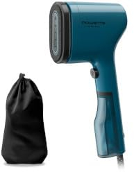 Rowenta Pure Pop, Ferro da Stiro Verticale Portatile a Vapore, Utile per Stirare e Igienizzare i Tuoi Capi, con Sistema Reversibile Levapelucchi, Riscaldamento Rapido, Potenza 1300W, Colore Blu,DR2020